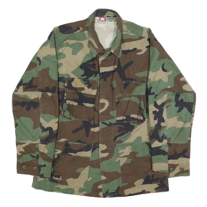Propper International Inc Mens Green Camouflage Cotton Blend Button Jacket M 1