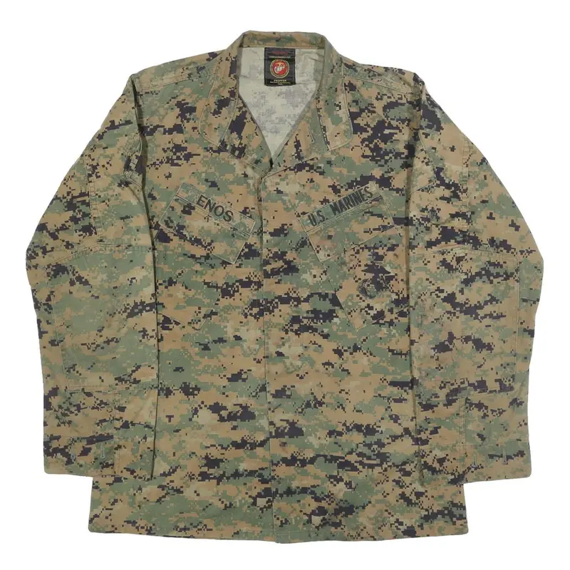 Propper International Mens Green Camouflage Outdoor Cotton Blend Jacket M Button 1