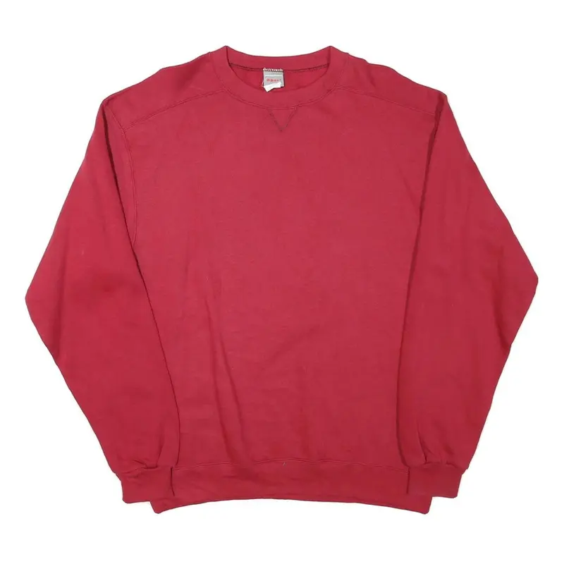 Prospirit Mens Red Crew Neck Sweatshirt M Cotton Blend Casual Pullover 1