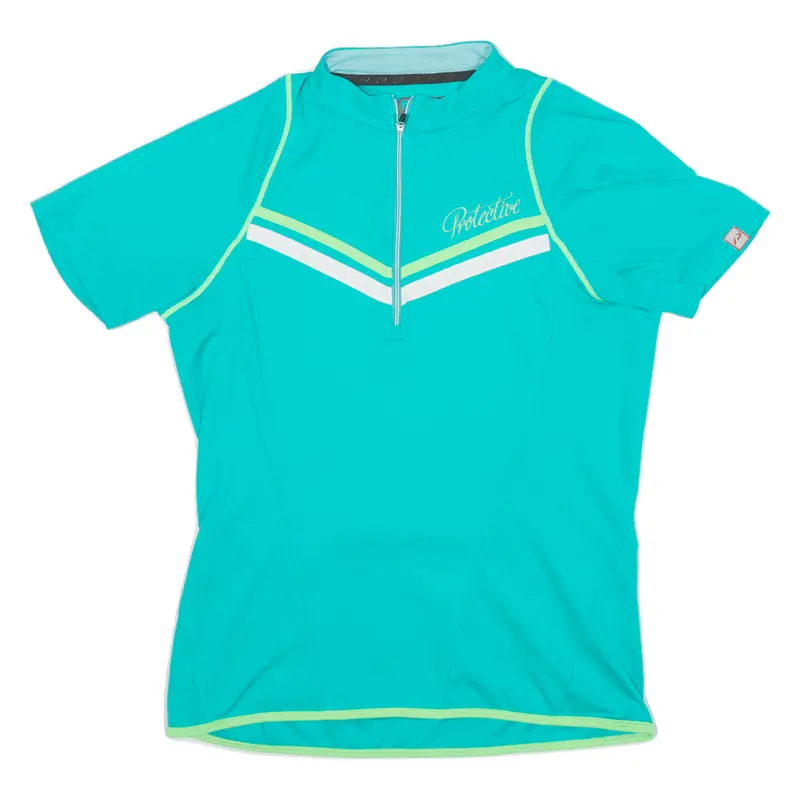 Protective Cycling Shirt Womens Jersey Green 1/4 Zip M 1