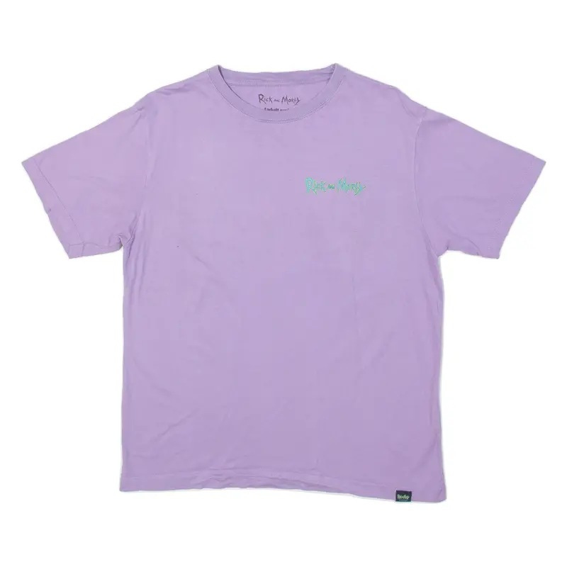 Pull And Bear Rick And Morty Mens T-Shirt Purple M 1