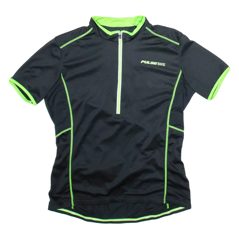 Pulse Bike Cycling Mens Jersey Black 1/2 Zip L 1