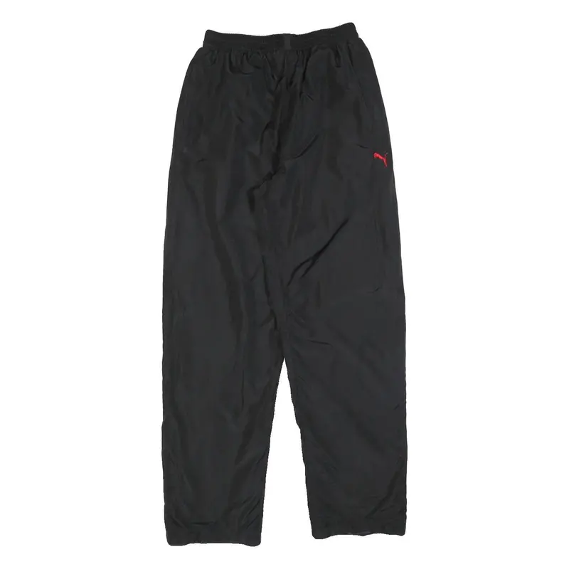 Puma Boys Joggers Black Slim Tapered 2Xl W25 L30 Sports Logo Comfortable Fit 1