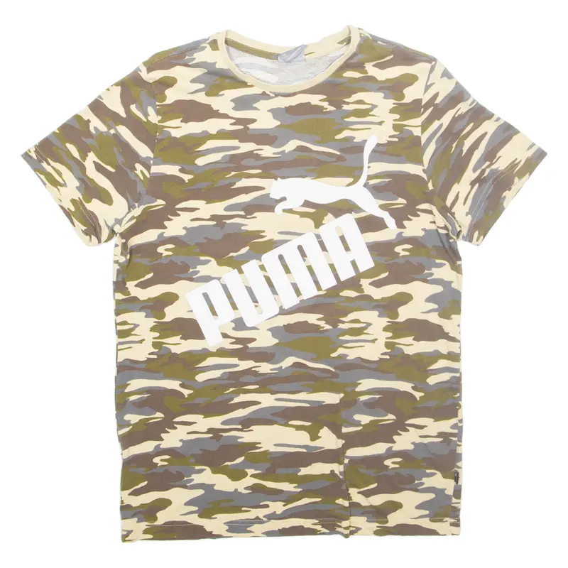 Puma Camouflage Mens T-Shirt Brown S 1