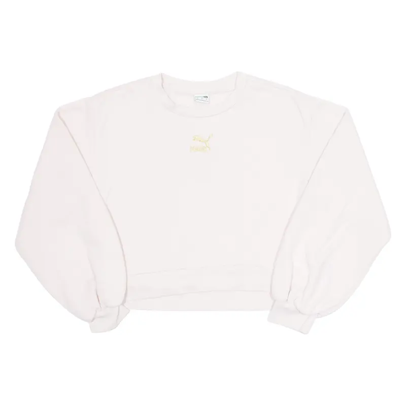 Puma Cropped Womens Sweatshirt Pink Xs 1