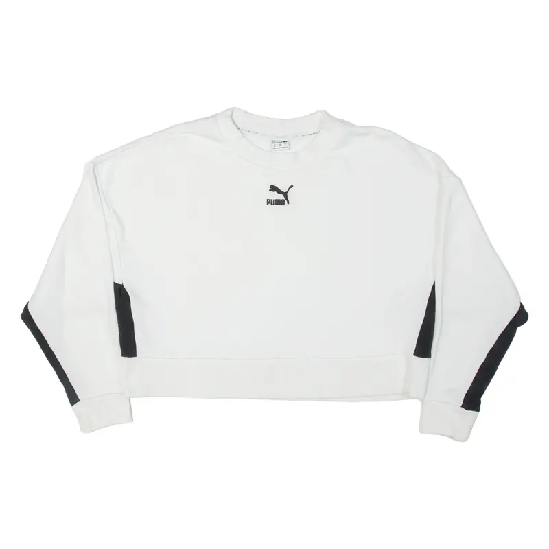 Puma Cropped Womens Sweatshirt White M 1