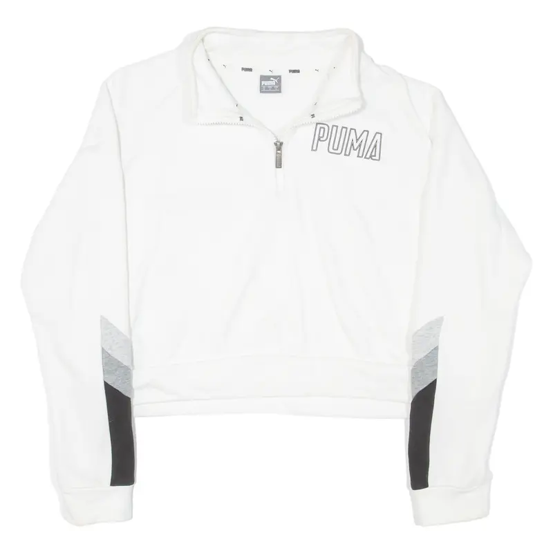 Puma Cropped Womens Sweatshirt White S 1