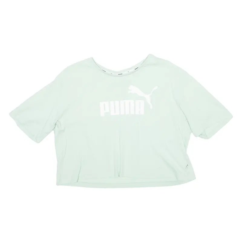Puma Cropped Womens T-Shirt Green M 1