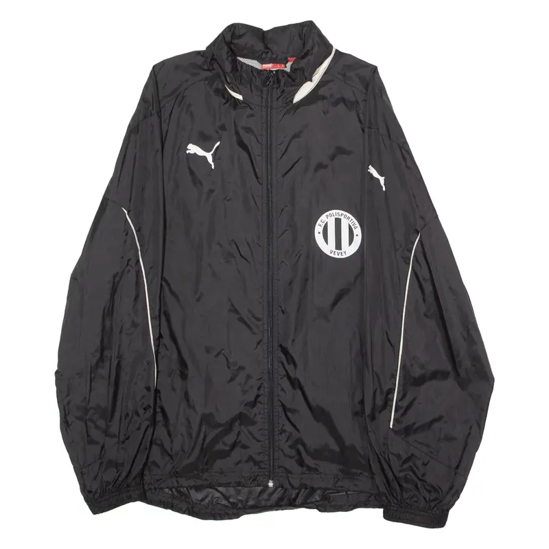 Puma Fc Polisportiva Vevey Mens Rain Jacket Black Nylon M 1