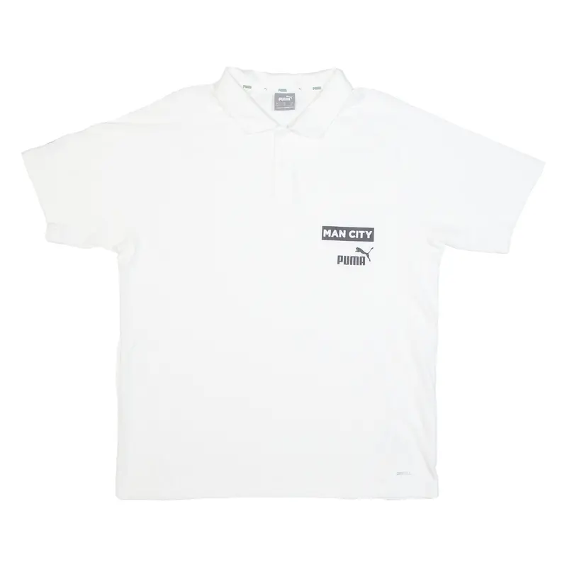 Puma Manchester City Mens Polo Shirt White L 1