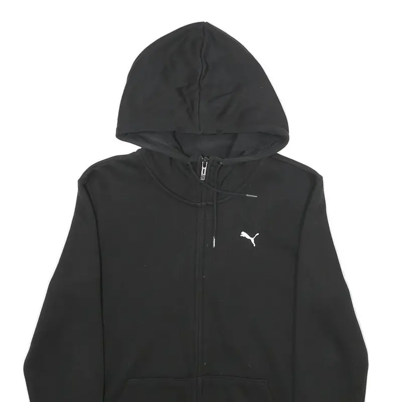 Puma Mens Black Full Zip Hoodie S Cotton Blend Sport Casual 2