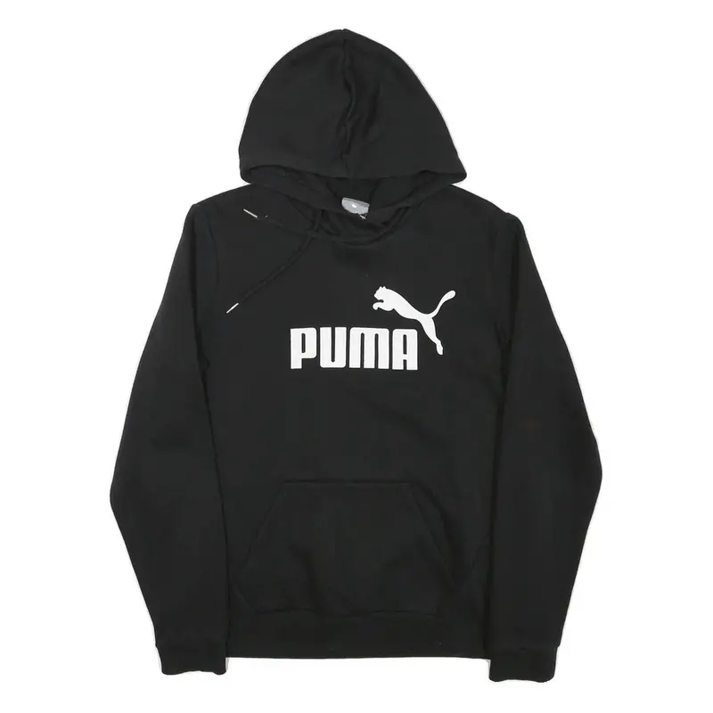 Puma Mens Black Hoodie M Cotton Blend Pullover Hooded Sweatshirt 1