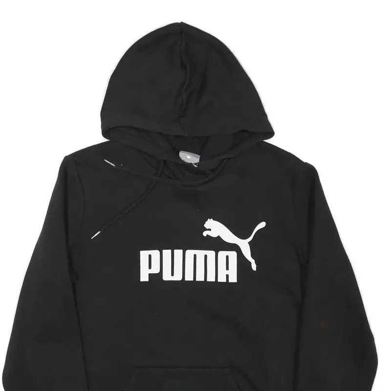 Puma Mens Black Hoodie M Cotton Blend Pullover Hooded Sweatshirt 2