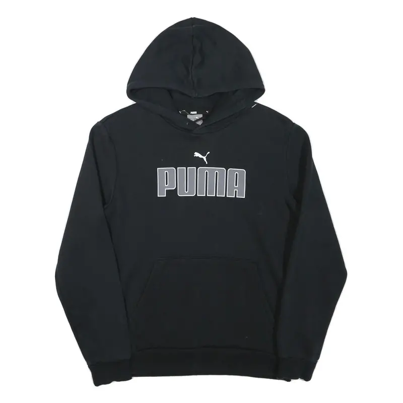 Puma Mens Black Hoodie S Cotton Blend Pullover Casual Sportswear 1