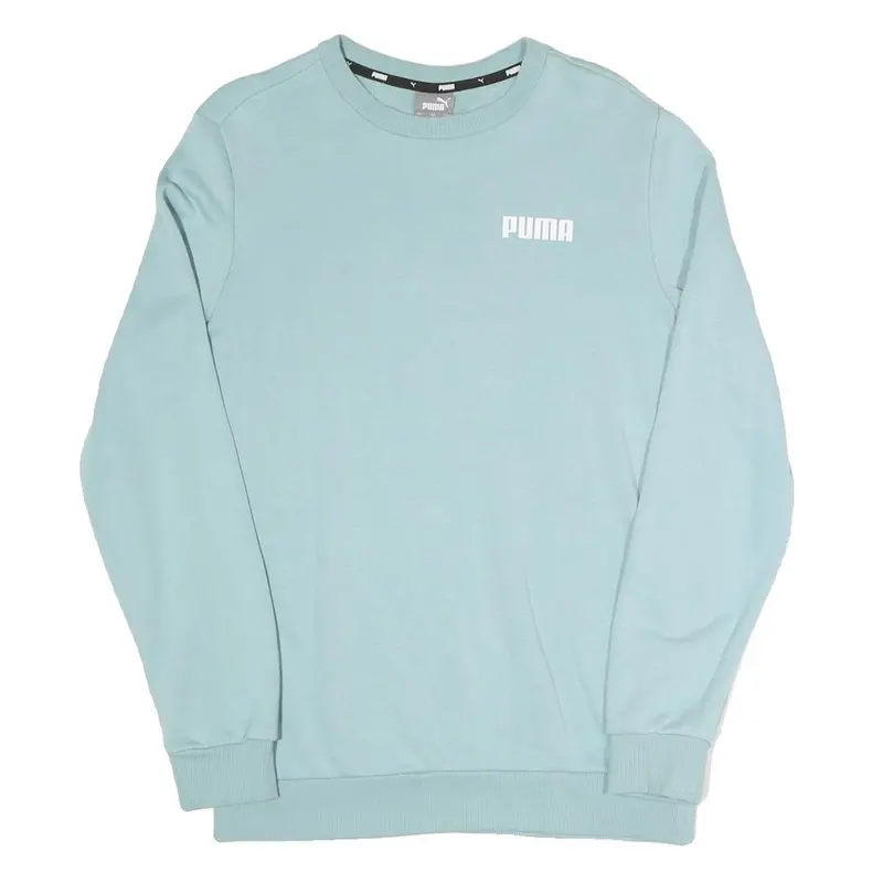 Puma Mens Blue Crew Neck S Cotton Blend Sweatshirt Pullover Casual Wear 1
