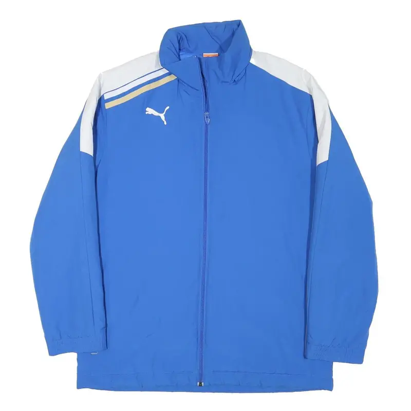 Puma Mens Blue & White Zip Up Jacket M Polyester Blend Sportswear Activewear 1