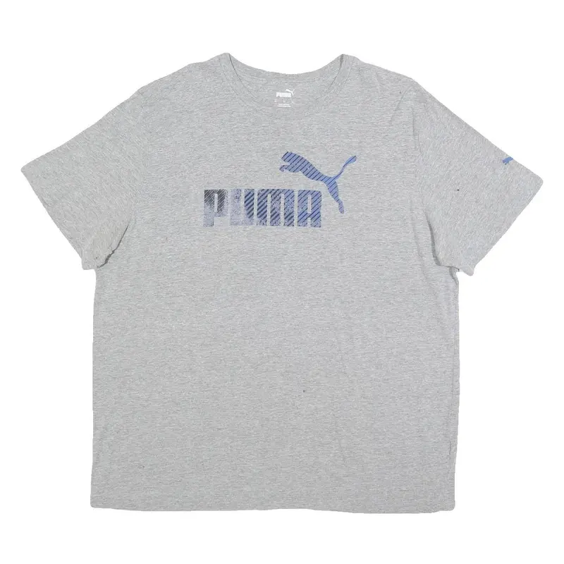 Puma Mens Grey Graphic T-Shirt Xl Short Sleeve Crew Neck Cotton Blend Casual 1