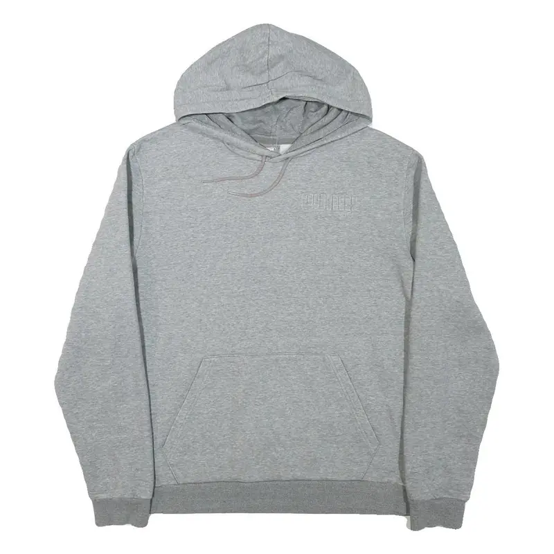Puma Mens Grey Hoodie L Cotton Blend Pullover Casual Sportswear 1