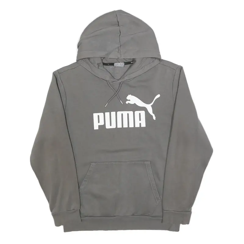 Puma Mens Grey Pullover Hoodie S Cotton Blend Casual Sportswear 1