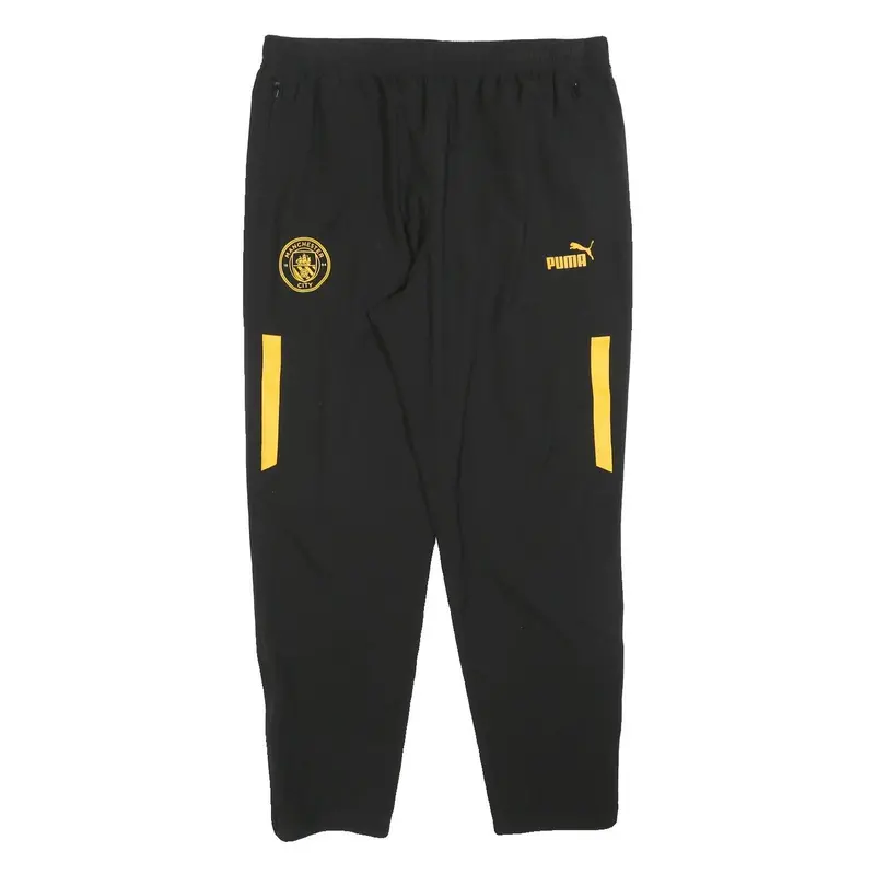 Puma Mens Joggers Black & Yellow Manchester City Slim Tapered Xl W34 L30 1