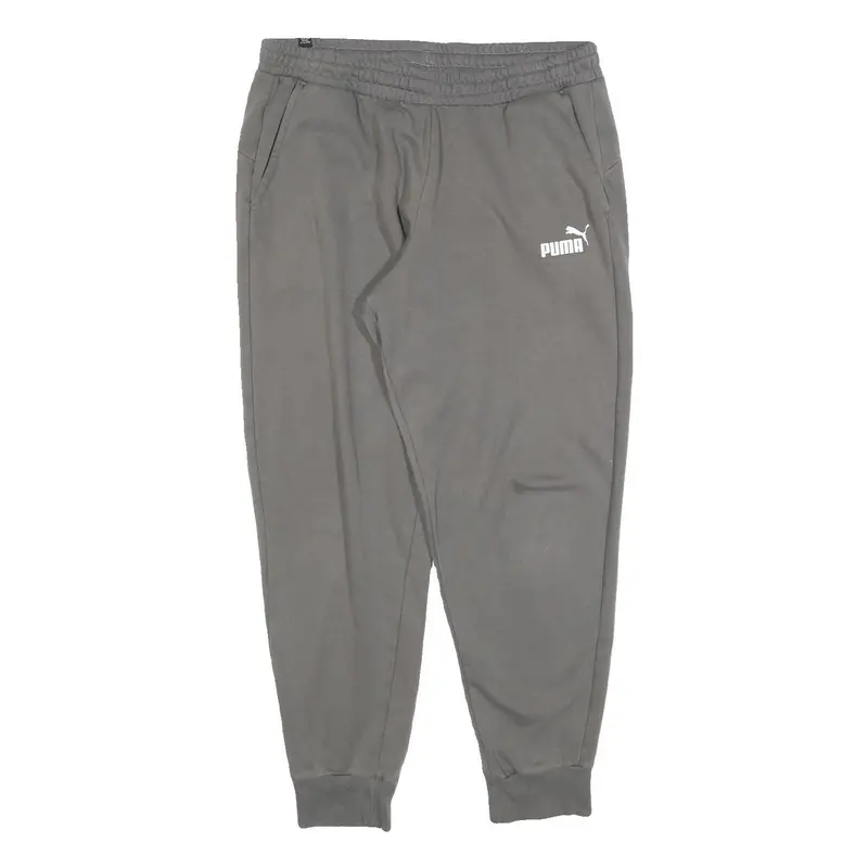 Puma Mens Joggers Grey Xl W36 L28 Cotton Blend Slim Tapered Fit Casual Wear 1
