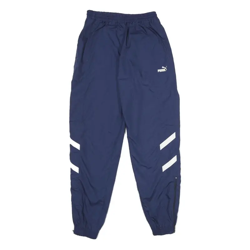Puma Mens Joggers Navy Blue S W26 L30 Regular Fit Tapered Leg Drawstring 1