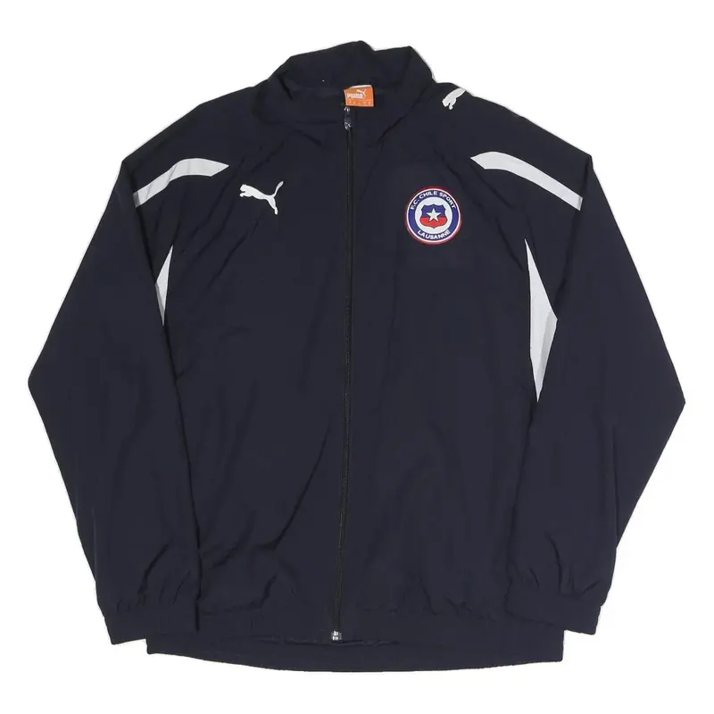 Puma Mens Navy Blue Fc Chile Sport Lausanne Jacket M Polyester Zip Sportswear 1