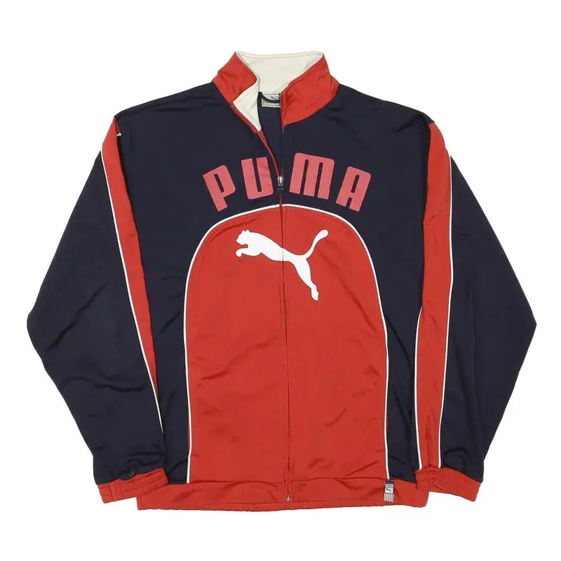 Puma Mens Navy & Red Classic Jacket 2Xl Polyester Blend Zip Sports Casual 1