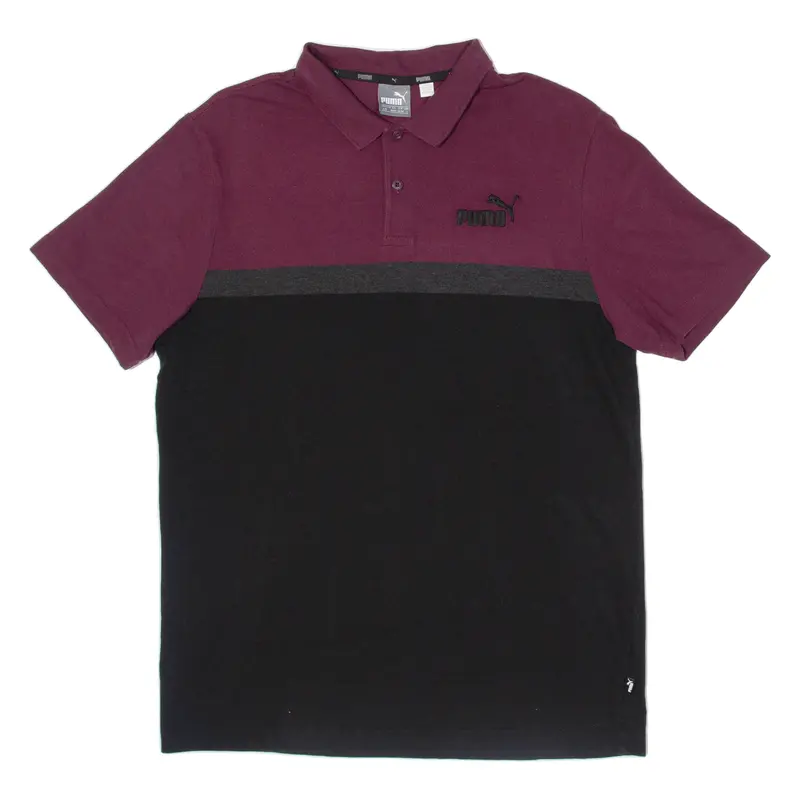 Puma Mens Polo Shirt Black Colourblock L 1