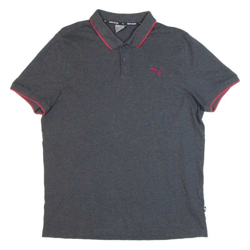Puma Mens Polo Shirt Grey L 1