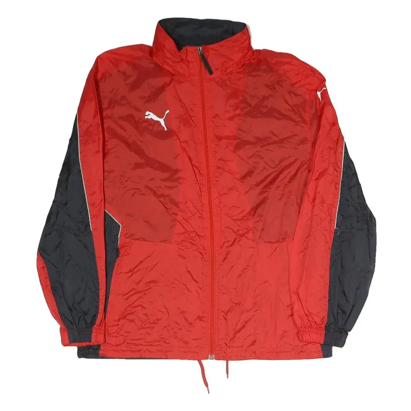 Puma Mens Red & Black Jacket S Polyester Blend Zip Sportswear Lightweight 1