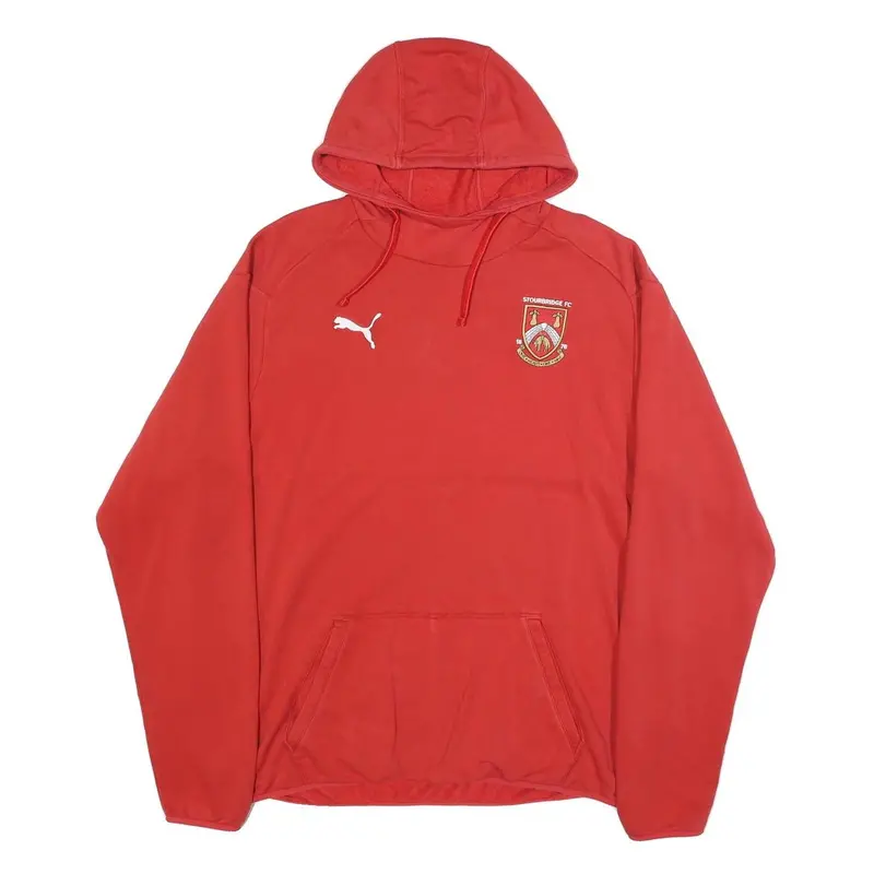 Puma Mens Red Hoodie Xl Stourbridge Fc Cotton Blend Pullover Sweatshirt 1
