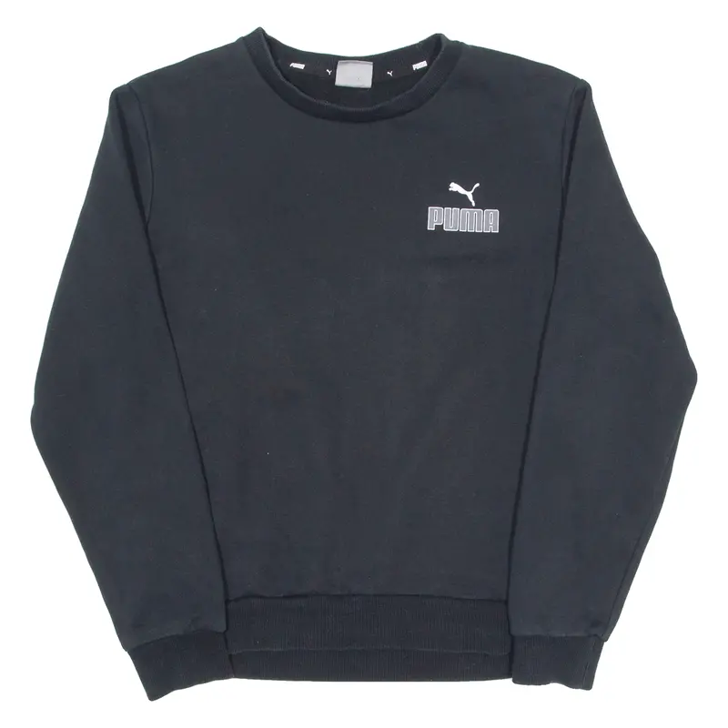Puma Mens Sweatshirt Black Crew Neck S 1