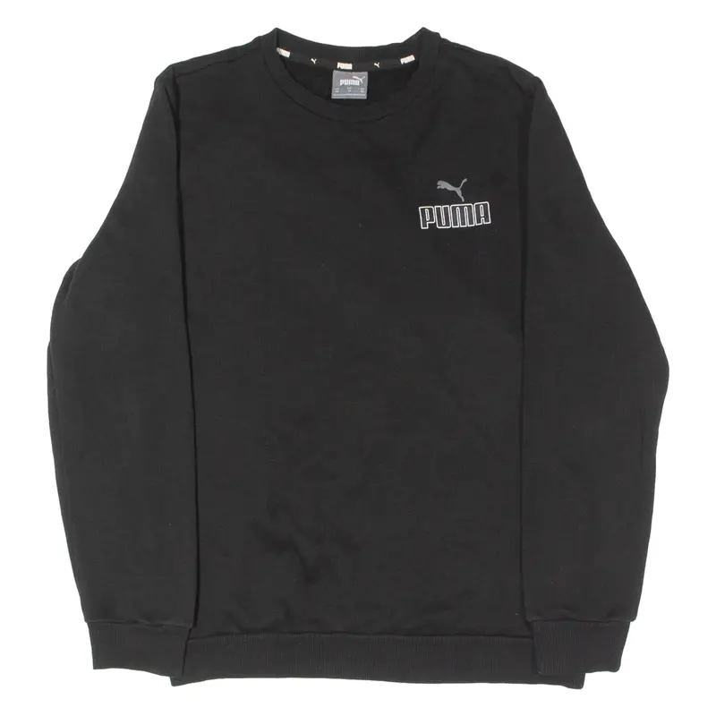 Puma Mens Sweatshirt Black Crew Neck Xs 1