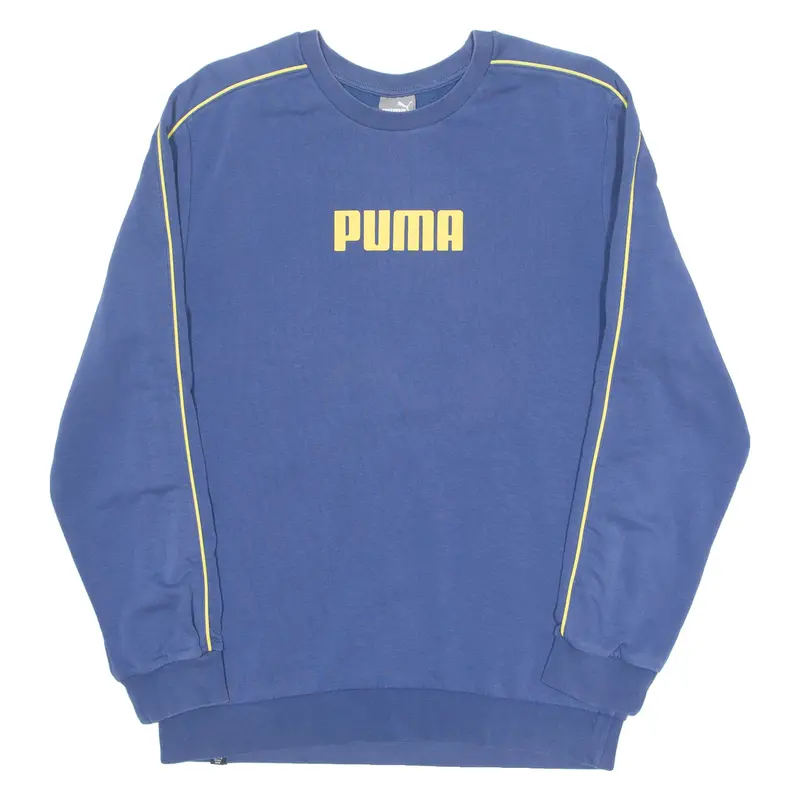 Puma Mens Sweatshirt Blue Crew Neck S 1