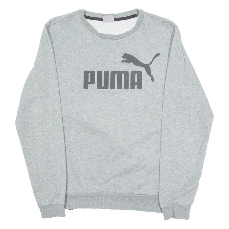 Puma Mens Sweatshirt Grey Crew Neck S 1