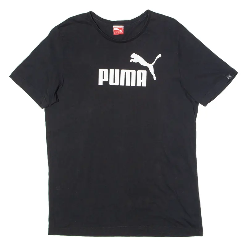 Puma Mens T-Shirt Black Crew Neck M 1