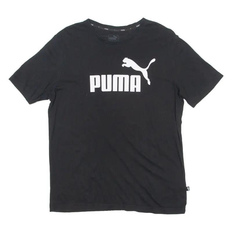 Puma Mens T-Shirt Black Crew Neck M 1