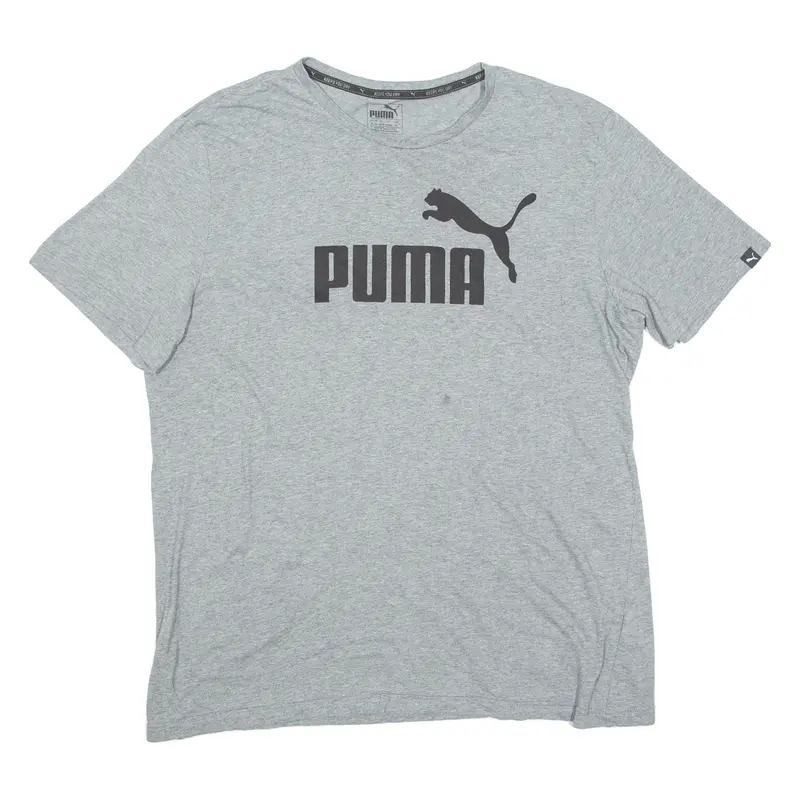 Puma Mens T-Shirt Grey Crew Neck Xl 1