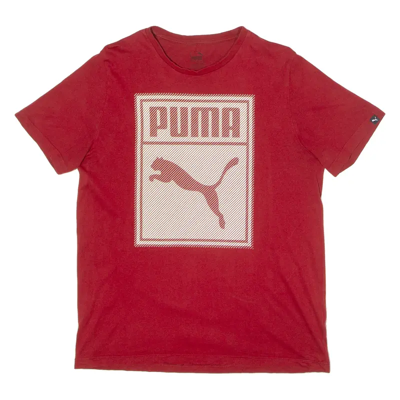 Puma Mens T-Shirt Red Crew Neck L 1