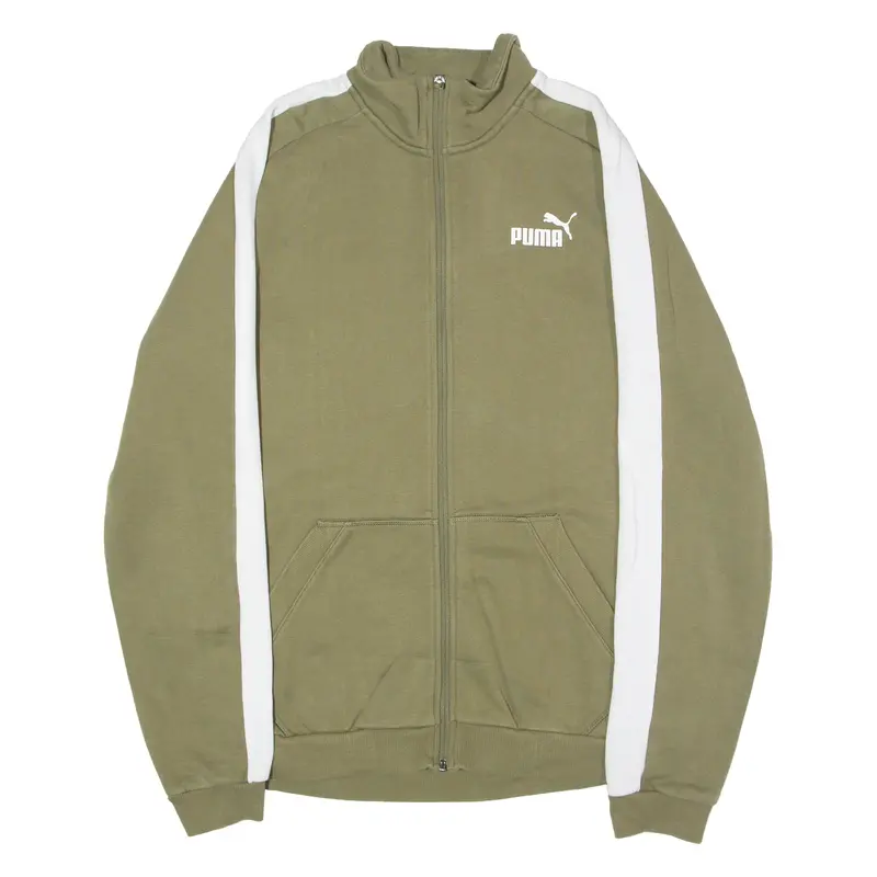 Puma Mens Track Jacket Green Jersey L 1