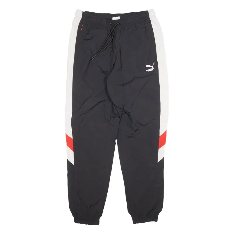 Puma Mesh Linen Womens Joggers Black 90S Tapered M W36 L30 1