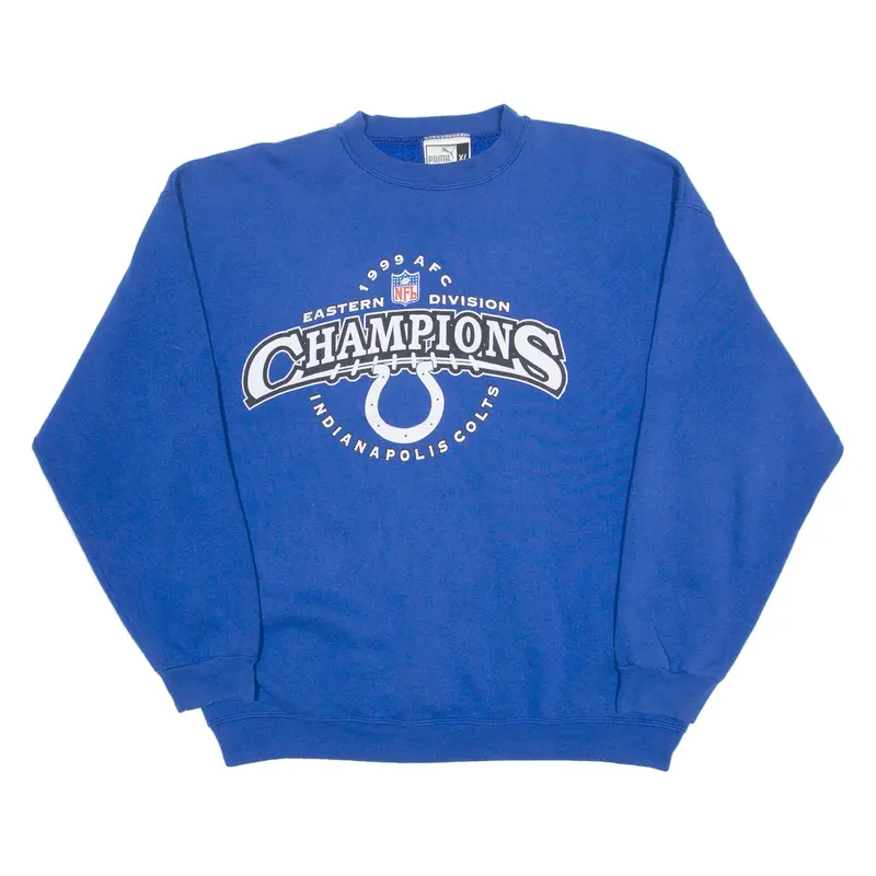 Puma Nfl Indianapolis Colts Mens Sweatshirt Blue Crew Neck Usa Xl 1