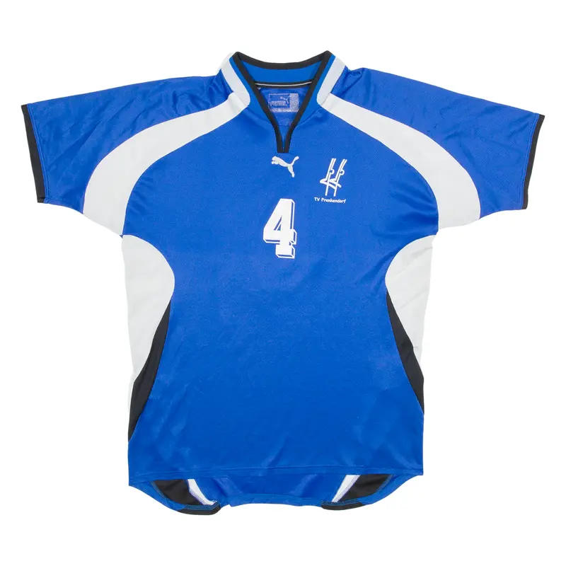 Puma Tv Frenkendorf #4 Mens Football Shirt Jersey Blue V-Neck M 1