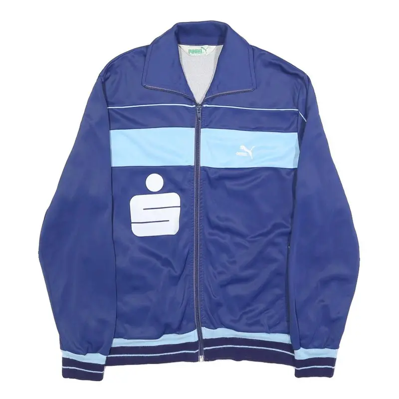 Puma Womens Blue & Light Blue Athletic Jacket S Polyamide Blend Track Zip 1