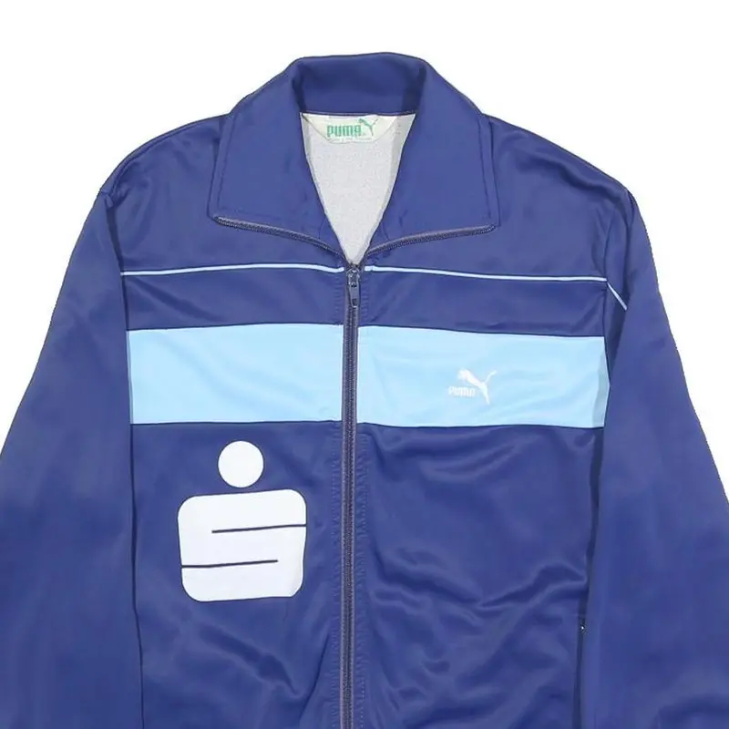 Puma Womens Blue & Light Blue Athletic Jacket S Polyamide Blend Track Zip 2
