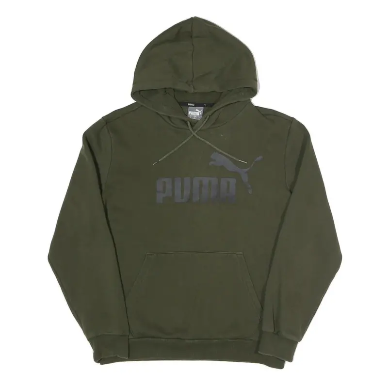 Puma Womens Green Pullover Hoodie S Cotton Blend Casual Sportswear 1