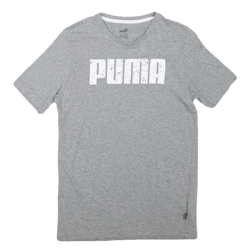 Puma Womens Grey Classic T-Shirt Xs Short Sleeve Crew Neck Cotton Blend Casual 1