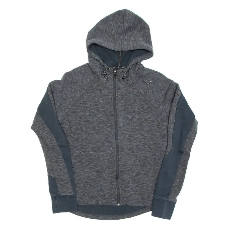Puma Womens Grey Hoodie Full Zip Uk 10 1