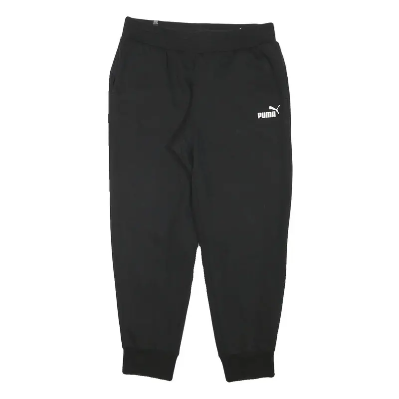 Puma Womens Joggers Black M W30 L27 Cotton Blend Regular Tapered Fit Casual Gym 1